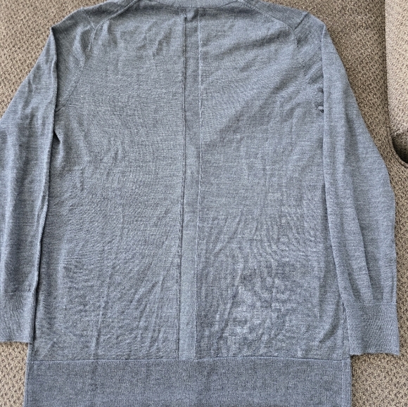 Banana Republic Merino Wool Sweater Cardigan Men Sz M Gray Long Sleeve ButtonUp - Picture 12 of 12